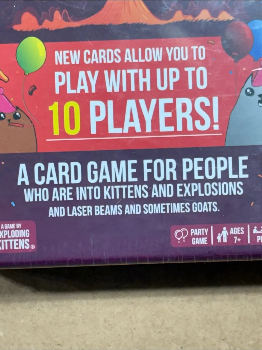 Exploding Kittens Party Pack Multiplayer Card Game for 2-10 Players 15 Mins NIB